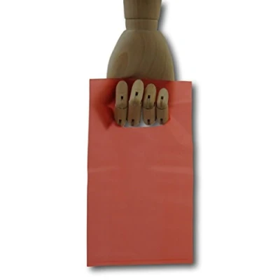 Image of EPOSGEAR® Extra Small Red Gift Shop Boutique Punch Handle Plastic Carrier Bags 4&quot; x 7&quot; (105mm 185mm) (200)