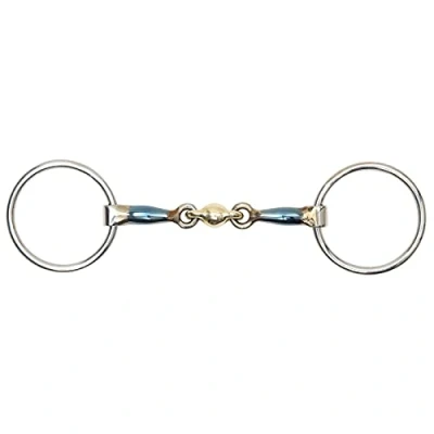 Image of Blue ALLOY LOOSE RING WITH LOZENGE Stainless Steel Sweet Iron Mouthpiece [BLUESWT] [5&quot;]