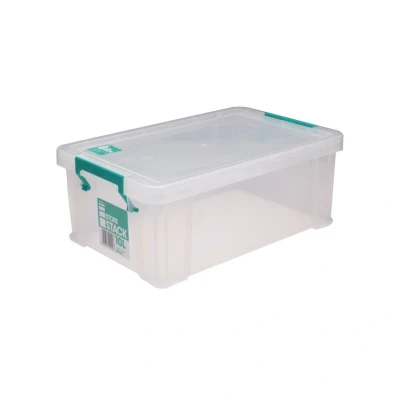 Image of StoreStack 10 Litre Storage Box W400xD255xH150mm Clear RB90123