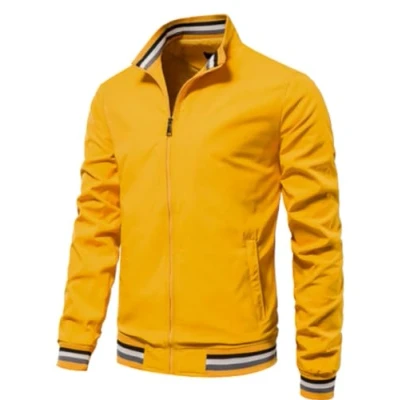 Image of EsUkar Mens Classic Harrington Bomber Jacket Vintage Scooter Coat Summer Lightweight Army Full Zip Windbreaker S 3Xl,Yellow,M