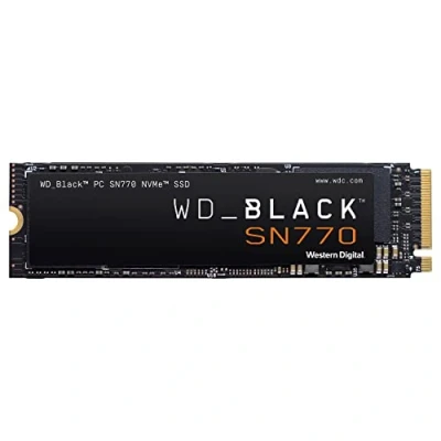 Image of WD_BLACK SN770 2TB NVMe M.2 SSD, 2280 Gaming Solid State drive, PCIe Gen4 NVMe, High Performance Read speeds up to 5150 MB/s, Black