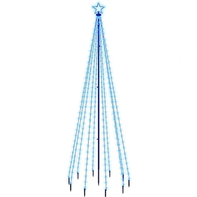 Image of vidaXL Christmas Tree with Spike Blue 310 LEDs 300 cm