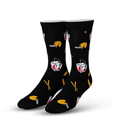 Image of Odd Sox, Food, Chinese Take Out, Novelty Crew Socks, Funny Silly Cool, Fortune, Large