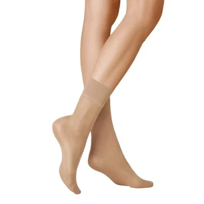 Image of Kunert women’s lustre fine socks, satin look, 20 denier Beige 2.5/5