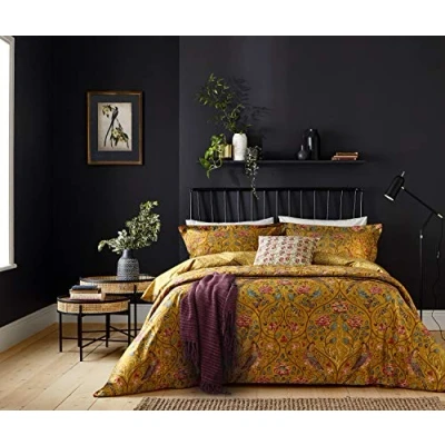 Image of Morris &amp; Co Seasons By May Single Duvet Cover Set Saffron