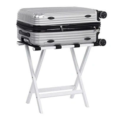 Image of Vencier Bamboo Folding Luggage Rack Suitcase Stand