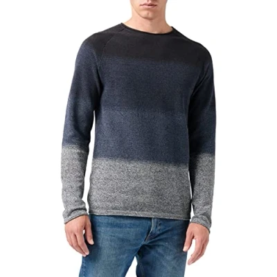 Image of Jack &amp; Jones Ehill CREW NECK NOOS Jumper Navy blazer gradient, Men&#039;s, Size: XXL, gradient
