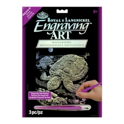 Image of Royal and Langnickel Glow In The Dark Holographic Art A4 Size Sea Turtle Designed Painting Set