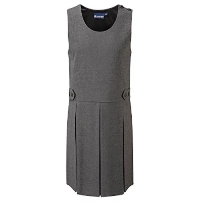 Image of Banner Blue Max Girls Tenby Pinafore Grey 5 6 Years
