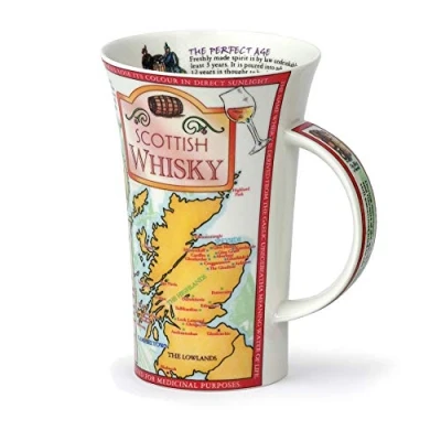 Image of Dunoon Fine Bone China Glencoe Shaped Mug Scottish Whisky