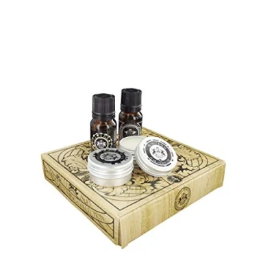 Image of Dear Barber Mini Grooming Collection Set 1 x Beard Oil 10ml, Moustache Wax 15ml, With Confidence Eau de Toilette Balm 15ml