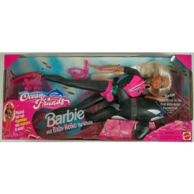 Image of Ocean Friends Barbie and Baby Keiko the Whale Set