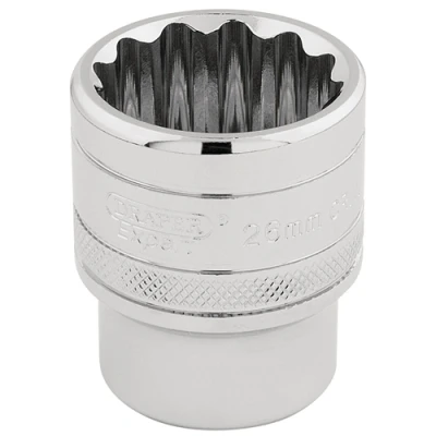 Image of Draper HI TORQ� 12 Point Socket, 1/2&quot; Sq. Dr., 26mm