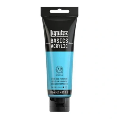 Image of LIQUITEX 8870051 Basics Acrylic Paint, Light Blue Permanent, 118 ml Tube
