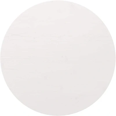 Image of vidaXL White Solid Wood Pine Round Table Top Ø90 cm Sturdy, Durable, Easy to Clean, Perfect for Dining, Coffee and Garden Tables