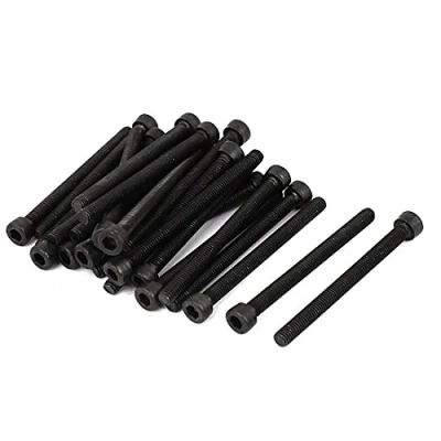Image of Sourcingmap M5 x 60mm Carbon Steel Full Thread Hex Socket Cap Head Screws Bolts 25 Pcs
