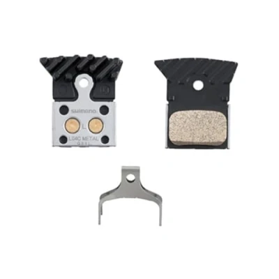 Image of Shimano L04c Disc Brake Pads, Alloy Backed With Cooling Fins, Metal Sintered