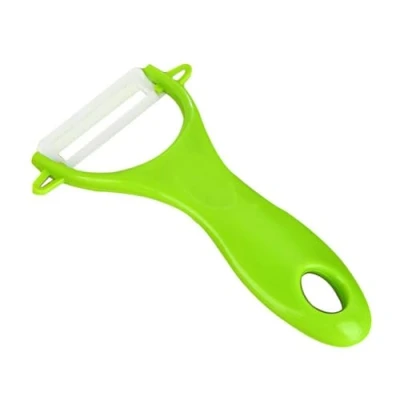 Image of ARA CHOICE Ceramic Blade Peeler Potato Carrot Parsnip Vegetable Fruit Cutter Sharp Cutlery Slicer Speed Tool Y Shaped Cooking Kitchen Accessories Gadgets UK (Green)