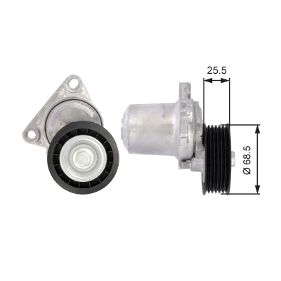Image of LFG115980B, LFG115980C, LFN315980A Tensioner Pulley GATES FleetRunner Micro V Kit T39074 MAZDA: 6 Hatchback, 3 Hatchback