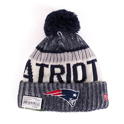 Image of New Era NFL SIDELINE 2017 Bobble Beanie Seattle Seahawks