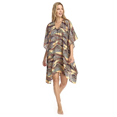 Image of ORY Womens V neck caftan W230595 woman Multicolour Size Large
