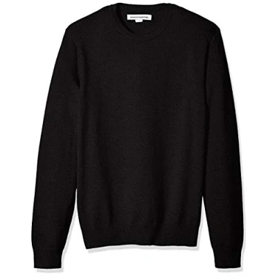 Image of Amazon Essentials Men&#039;s Crew Neck Sweater (Available in Big &amp; Tall), Black, S