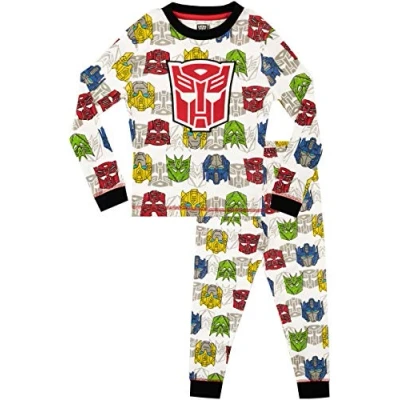 Image of Transformers Boys Pyjamas Snuggle Fit Age 5 to 6 Years Grey