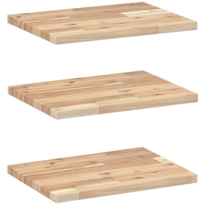 Image of vidaXL Floating Shelves 3 pcs 60x30x2 cm Untreated Solid Wood Acacia