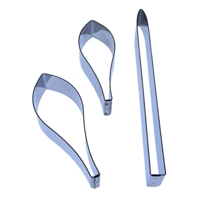 Image of Crocus and Leaf Sugarcraft Cutter Set Stainless Steel Made in The UK