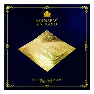 Image of Barnabas Blattgold Imitation Gold Leaf (100) Sheets 5.5 inches, Loose (Interleaf)