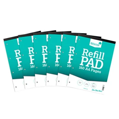Image of Silvine A4 Refill Pad 5mm Grey Dot Grid (160 Pages) Pack of 6