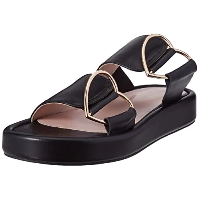 Image of L37 HANDMADE SHOES Women&#039;s UNDER CONTROL Sandal, Black, 3 UK
