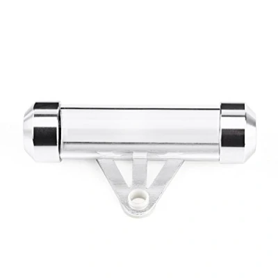 Image of Motorcycle Tax Disc Tube Keenso Universal Motorbike Secure Cylindrical Holder Frame Waterproof (Silver)