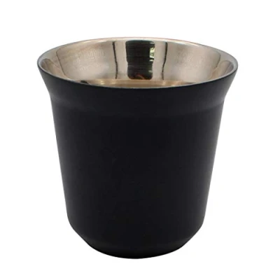 Image of Dianoo Coffee/Espresso Cup Stainless Steel Cups Double Wall Insulated Thermal Capsule Coffee Black