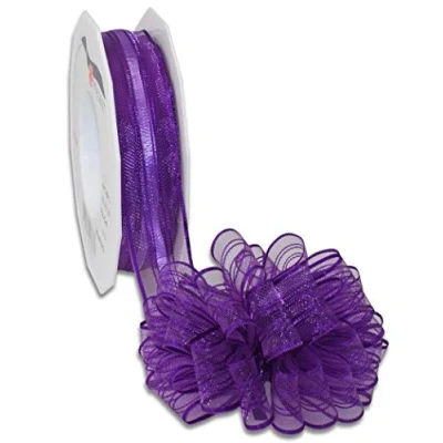Image of Präsent Venedig Pull Bow Ribbon Violet 25 mm width, m length