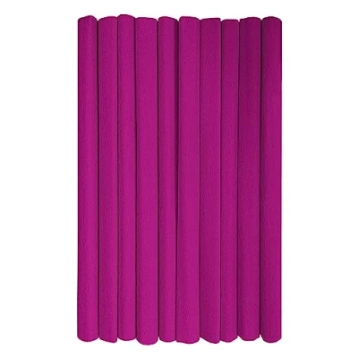 Image of Interdruk Crepe Paper Rolls for Kids, DIY and Decorations Pack of 10 Reels (50cm x 200cm, 28g/m2) 12 Pink
