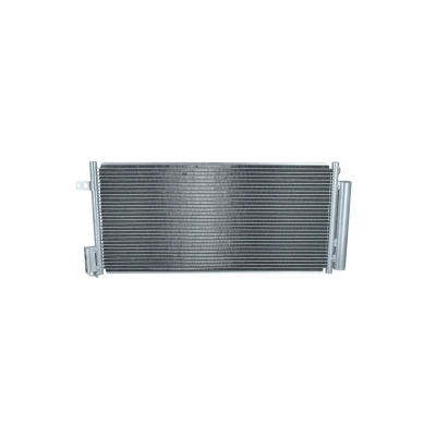 Image of 50526515, 50540718, 51826520 Condenser NRF EASY FIT 35750 with gaskets/seals dryer 11,8mm 8,8mm Aluminium 622mm VAUXHALL: Corsa Mk3