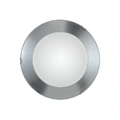 Image of Moon Lifestyle Simple Flush Ceiling Light Chrome, 2x E27