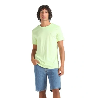 Image of Calvin Klein Jeans Men CK Embro Badge Tee S/S Knit Tops Green, S
