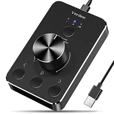 Image of Volume Controller,Vaydeer USB Controller,Multimedia Controll Knob with one Key Mute Function for PC,Audio Remote Controller Support WinXP/7/8 10/VISTA/MAC