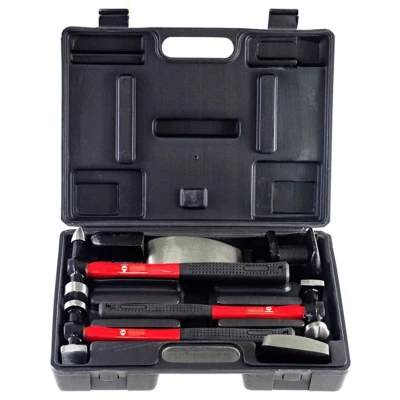 Image of Amtech I9280 Auto Body Kit, 7 Piece Panel Beating Tools and Car Repair Supplied with Storage Case