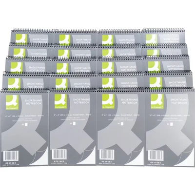 Image of Q Connect Feint Ruled Shorthand Notebook 160 Pages 203x127mm (20 Pack)