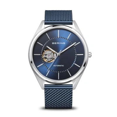 Image of BERING Men&#039;s Watch Automatic Movement Collection with Stainless Steel and Sapphire Crystal 16743 307 , Silver/Blue