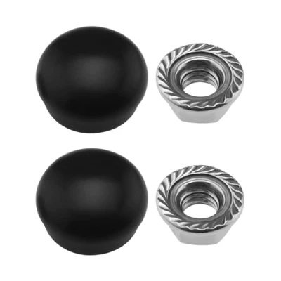 Image of EMSea 2 Sets of Front Windscreen Wiper Arm Bolts Cover Kit 1J0955205A/133955435/955203005 Compatible with VW Transporter T4 T5 T6