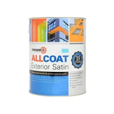 Image of Zinsser Allcoat Exterior WB (Satin Finish) Ready Mixed Colours 5lt Anthracite Grey (Ral 7016)