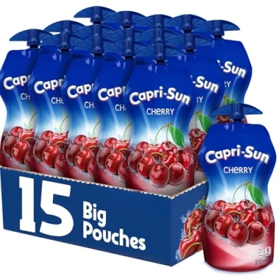 Image of Capri Sun Cherry (15 x 330ml Bulk Multipack) With Resealable Cap And Nothing Artificial