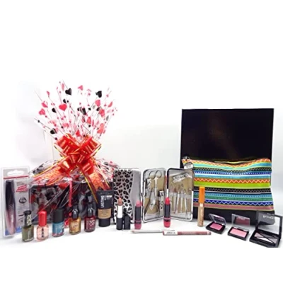 Image of Rimmel London Beauty Gift Box Hamper, Bundle Collection Free Manicure Tool Set,Free Make Up Bag