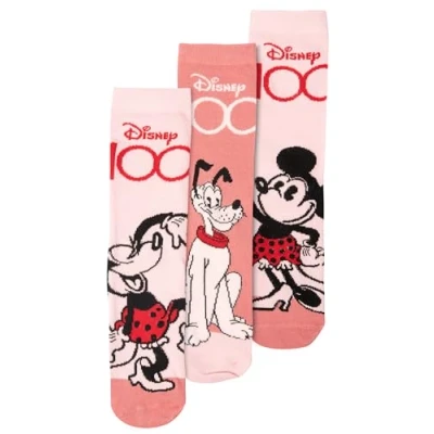 Image of Disney Minnie Mouse Socks for Women Trainers Stockings Pink (Pack of 3), pink, 39 42