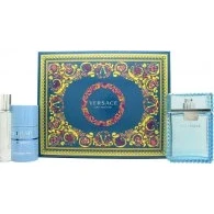 Image of Versace Man Eau Fraiche 3 Piece Gift Set: De Toilette 100ml Deodorant Stick 75ml 10ml
