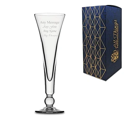 Image of Personalised Engraved Champagne Royal Flute 21st Birthday Gift Anniversary Wedding
